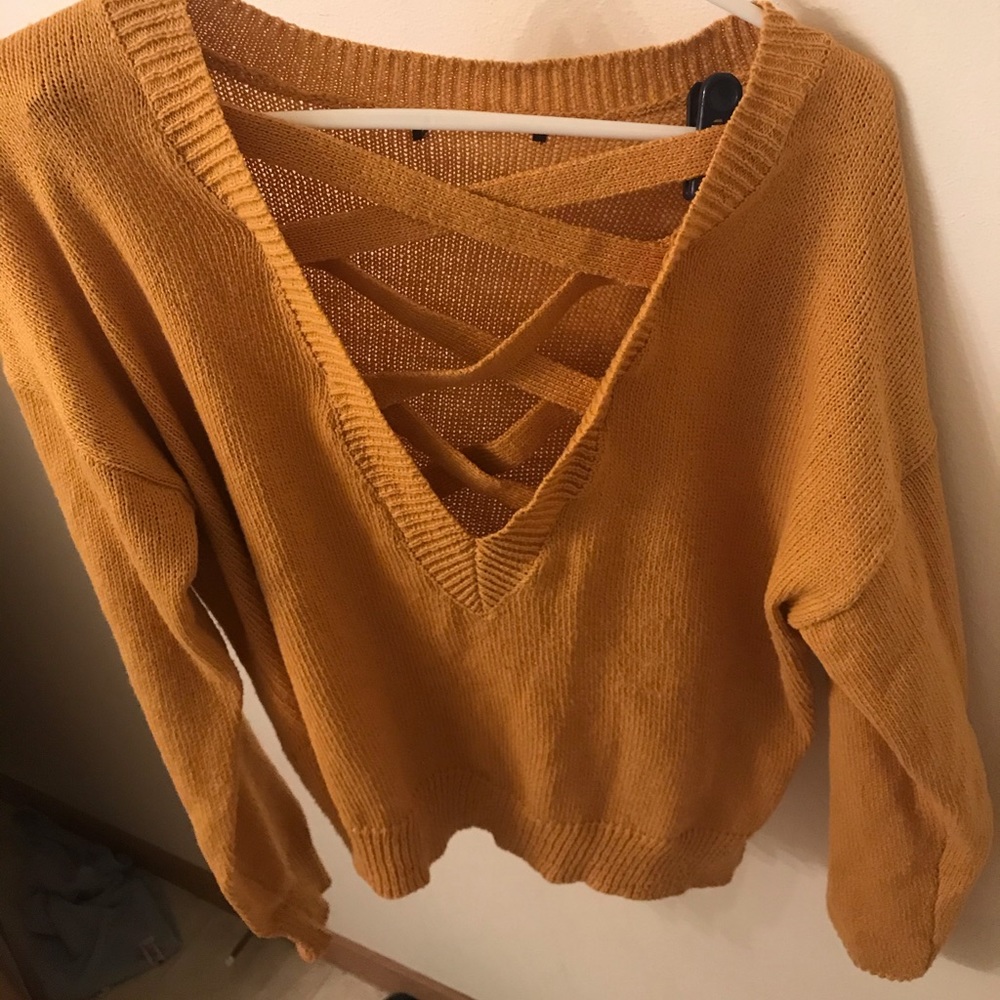 Yellow f21 sweater